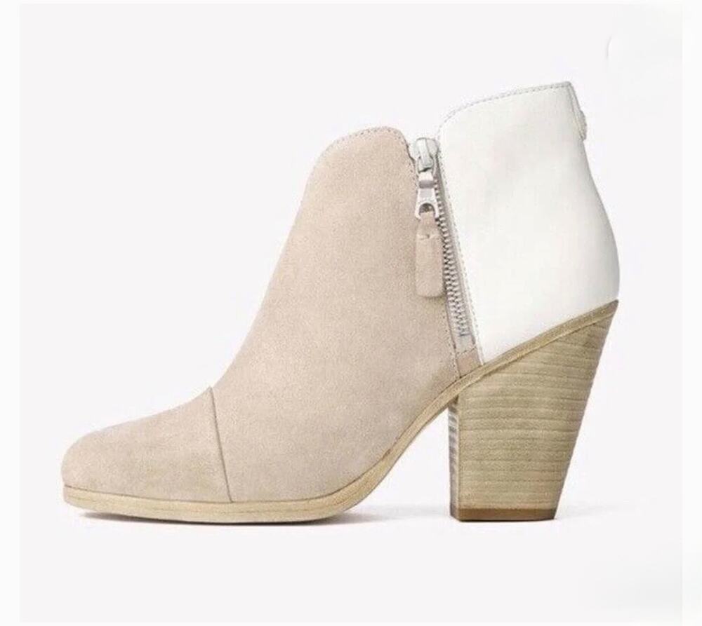 Rag & Bone Women's Margot Suede & Leather Ankle Boot Size EU 38, US 8, MSRP $495